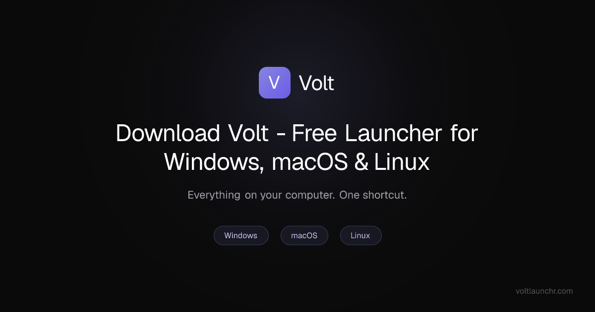Download Volt - Free Launcher for Windows, macOS & Linux | Volt